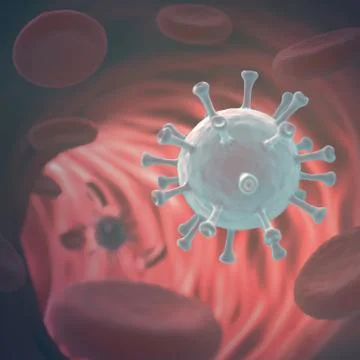 Virus In Bloodstream Stock Illustration