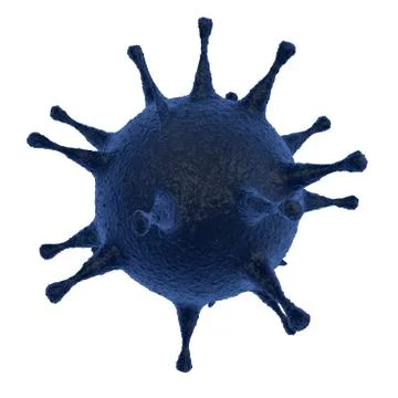 The virus in the body in the macro scale. 3D illustration Stock Illustration