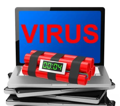 The virus bomb Stock Illustration