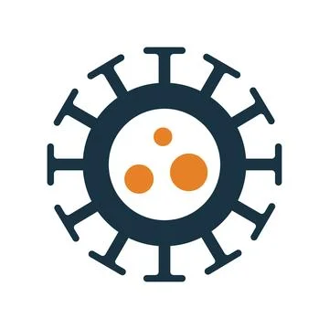 Virus, bug, bacteria icon. Simple editable vector graphics. Illustrazione stock