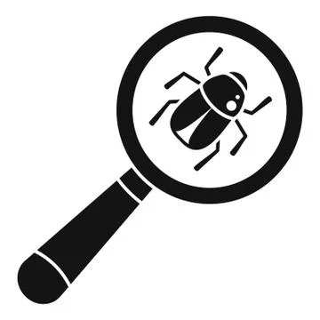 Virus bug icon, simple style Illustrazione stock