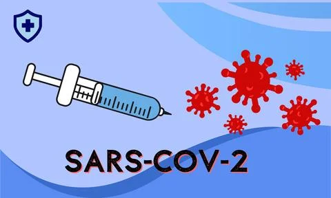 The virus causing COVID-19 vector illustration Illustrazione stock