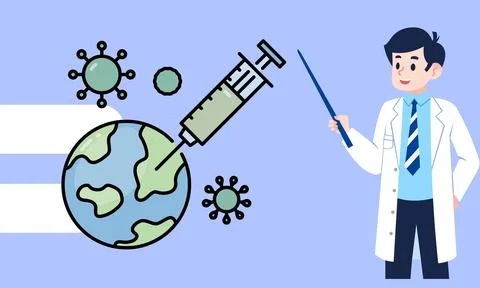 The virus causing COVID-19 vector illustration Stock Illustration