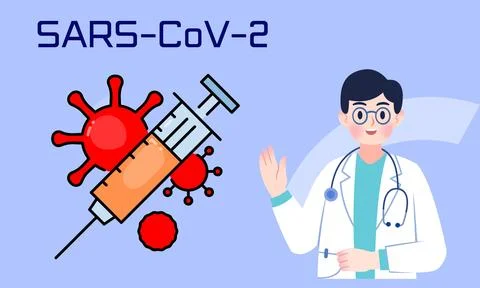 The virus causing COVID-19 vector illustration Stock Illustration