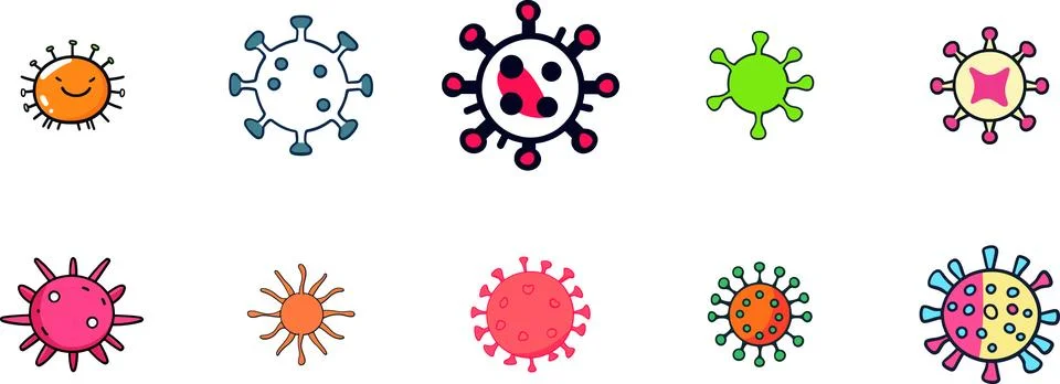 Virus Cell Bacteria Pathogen Microbiology Science Health Stock Illustration