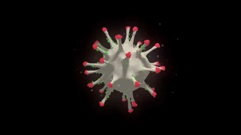 Virus cell is dissolved by white blood cells, Medical microbiology concept Stock Footage 282153506