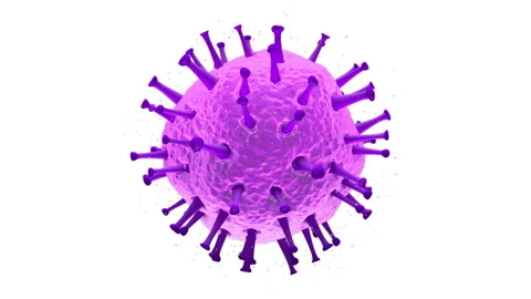 Virus cell. Germ allergy bacteria infectious micro pathogen organism alpha 4k Stock Footage 132262253