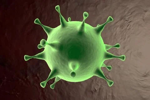 Virus Cell in Human Body - 3D illustration Stock Illustration