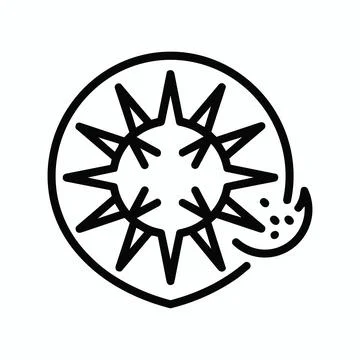 Virus cell infection pathogen icon with bacteria infection pathogen sickness Illustrazione stock