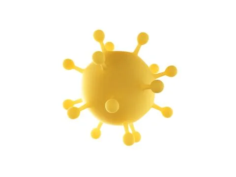 Virus cell isolated on white background Stock Illustration