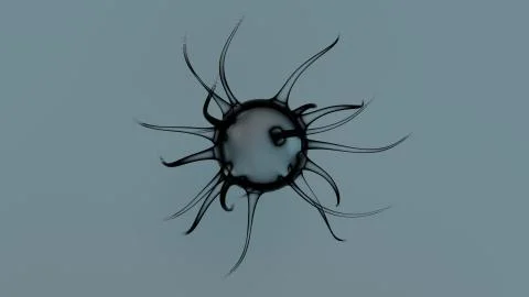 Virus cell on light background Ilustração Stock