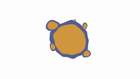 Virus cell loop blue orange Stock Footage 129205032