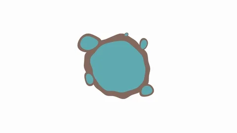 Virus cell loop teal Stock Footage 129204982