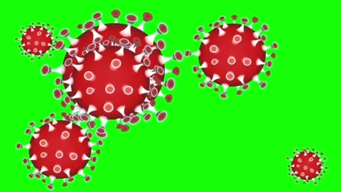 Virus cell motion animation on green screen background for medical themes Stock Footage 314318194