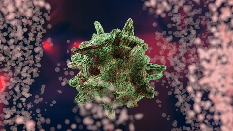 The virus cell render 3d Vídeos de archivo 86968738