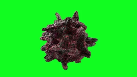 The virus cell render 3d  on a green background Stock-Footage 86968798
