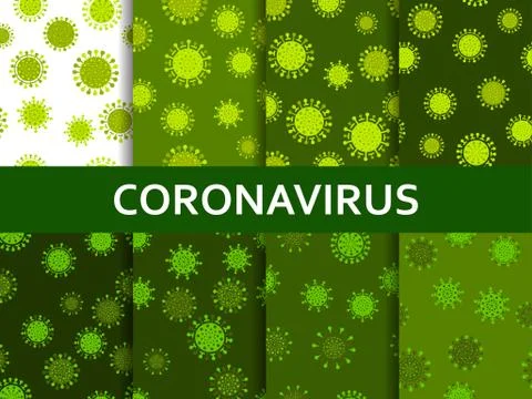 Virus cell set of seamless pattern. Coronavirus disease COVID-19. Middle east Stock Illustration