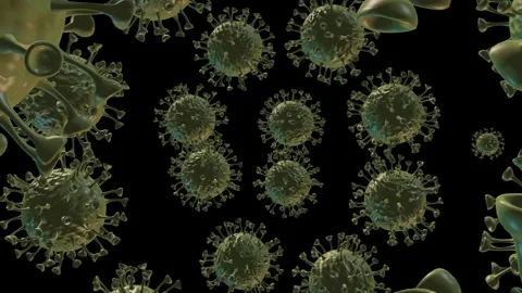 Virus Cells 3D Scientific Background Видео 346744456