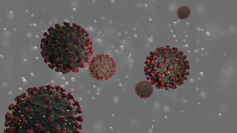 Virus cells abstract 3d animation Video stock 128228753