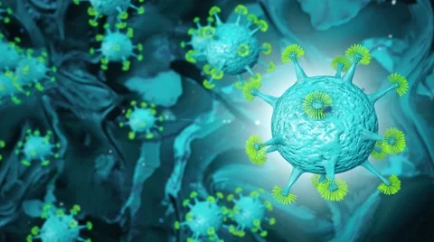 Virus cells bacteria animation 動画素材 63257554