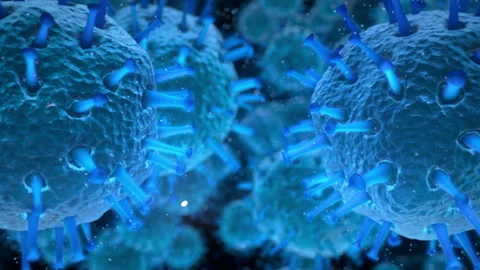 Virus cells. Germs allergy bacteria infectious micro pathogen organisms 4k Stock Footage 136093821