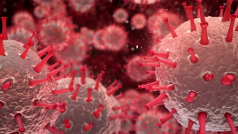 Virus cells. Germs allergy bacteria infectious micro pathogen organisms 4k Stock Footage 168211227