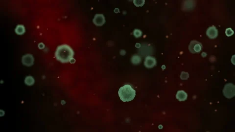 Virus cells inside body Stock Footage 95326065