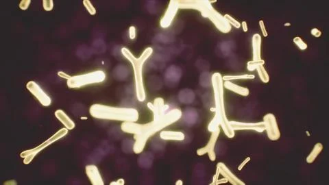 Virus cells or bacterias under microscope Stock Illustration