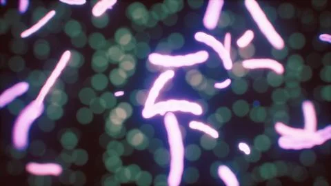 Virus cells or bacterias under microscope 스톡 일러스트