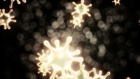 Virus cells or bacterias under microscope 스톡 일러스트