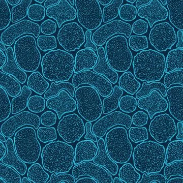 Virus cells seamless texture, microbes endless texture Stock Illustration