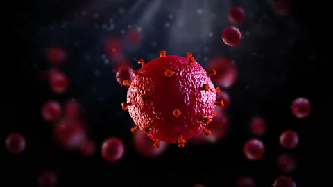 Virus Cells under microscope Vídeos de archivo 87900428