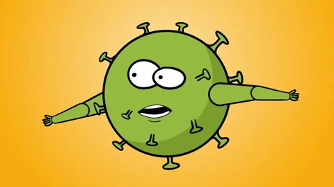 Virus Character Talking Stock Footage 227483678