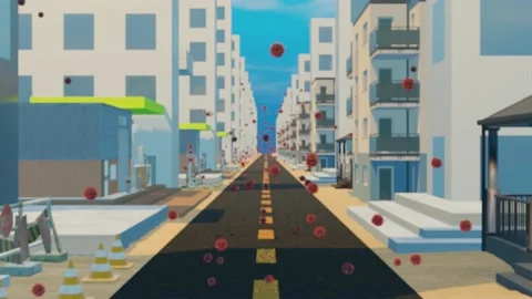 Virus City001 Stock Footage 147930530