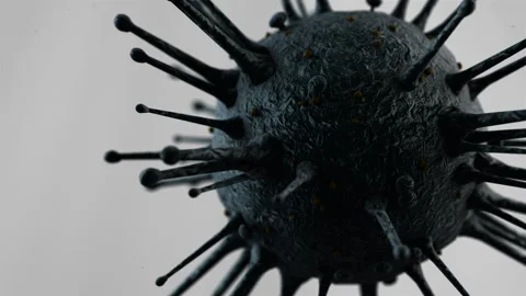 Virus close up in a 3D animation Stock Footage 251608483