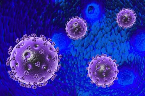 Virus close-up Stock Illustration