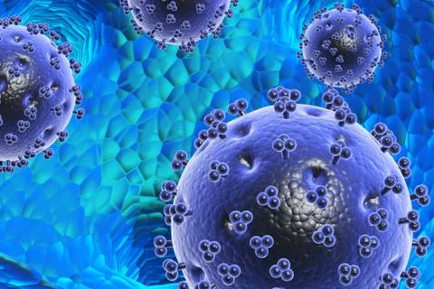 Virus close-up Stock Illustration