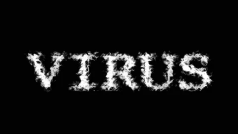Virus cloud text effect black isolated background Stock-Footage 138721873