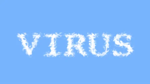 Virus cloud text effect sky isolated background Stock Footage 138721876