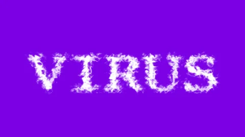 Virus cloud text effect violet isolated background Stock Footage 138721879