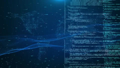 Virus code and software hack concept. Cyber security binary code encryption data Stock Footage 278045624