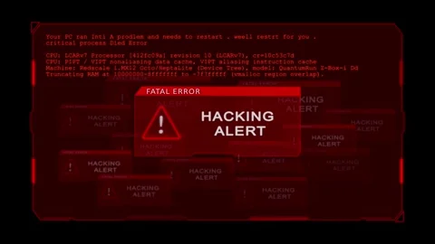 Virus code and software hack concept. Cyber security Hackers program code Stock Footage 278789236