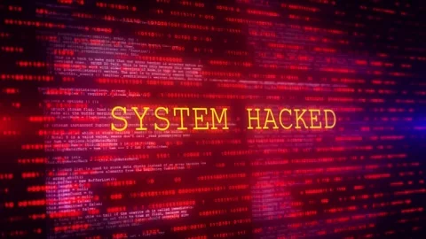 Virus code and software hack concept. Cyber security Hackers program code Stock Footage 278790203