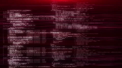 Virus code and software hack concept. Cyber security Hackers program code Stock Footage 278791224