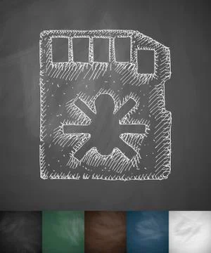 Virus code icon. Hand drawn vector illustration Stock Illustration