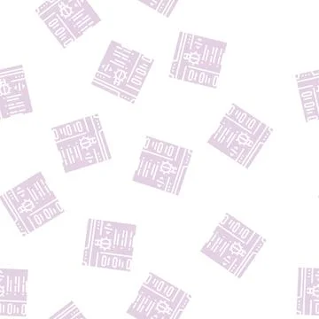 Virus coding development glyph seamless pattern Stock Illustration