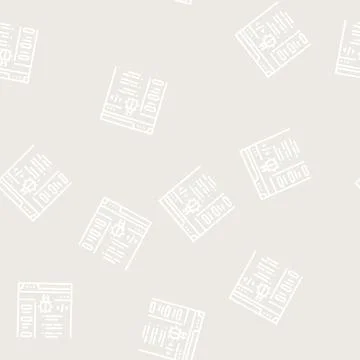 Virus coding development line seamless pattern Stock Illustration