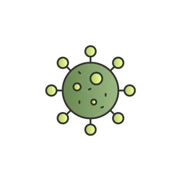 Virus color gradient vector icon Stock Illustration