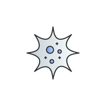 Virus color gradient vector icon Stock Illustration
