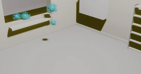 Virus come to white room Stock Footage 127615575